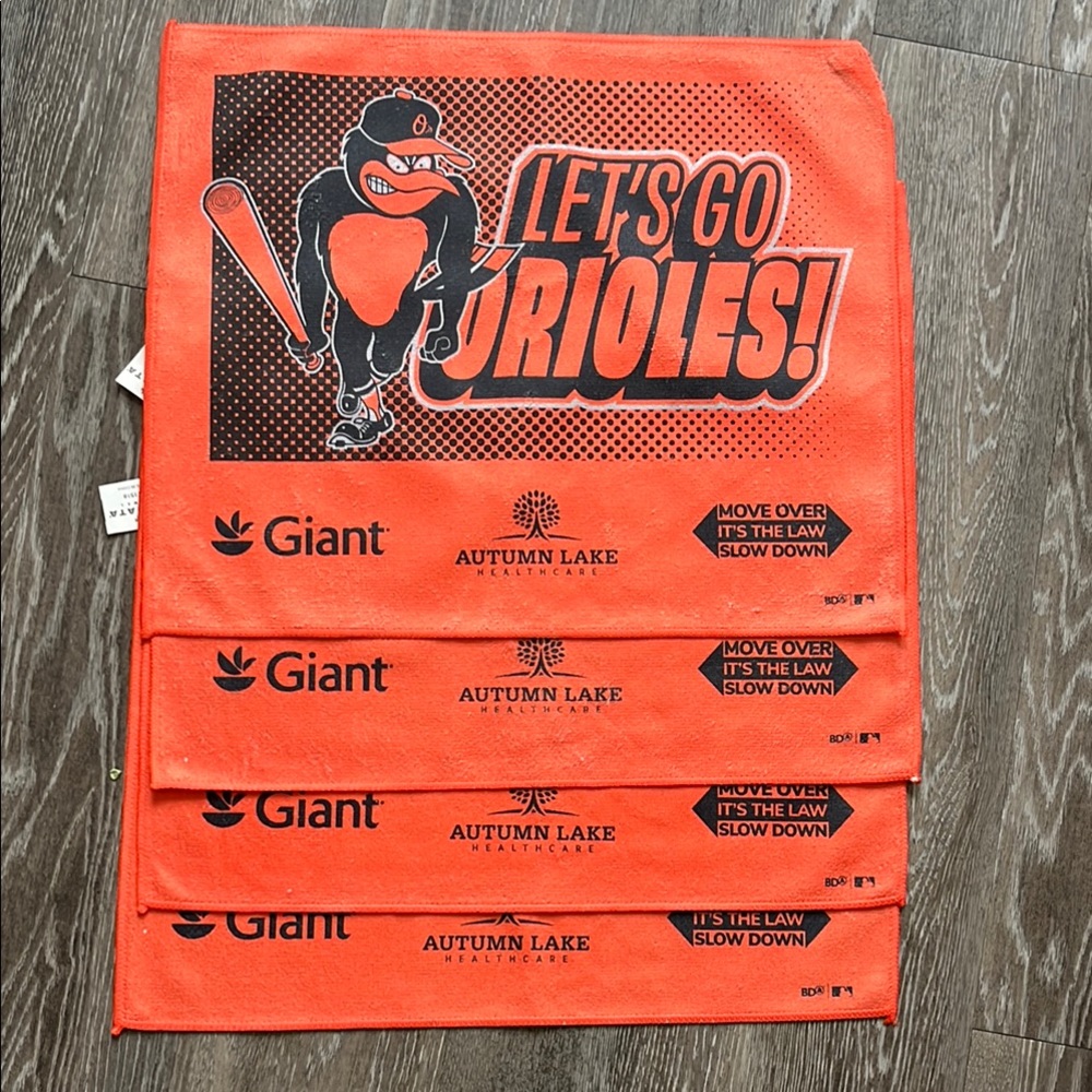 4 Baltimore Orioles MLB Rally Towels Baseball Fan Gift Souvenir
